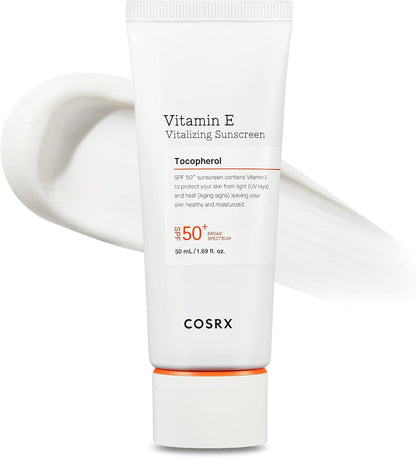 COSRX Vitamin E Vitalizing Face Sunscreen SPF 50(1.69 fl oz)