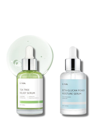 IUNIK Beta Glucan Power Deep Moisture Serum & Tea Tree Relief Facial Serum